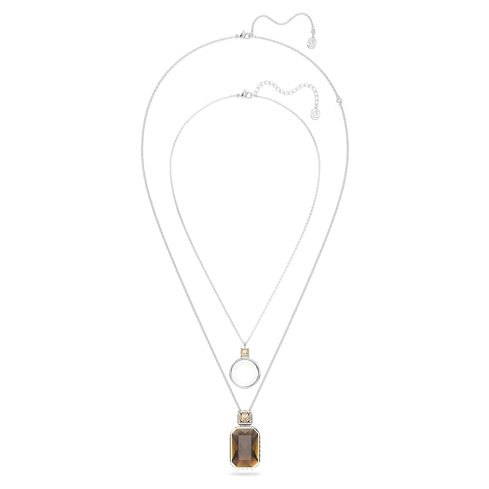 Elegance of Africa pendant, Set (2), Brown, Rhodium plated by SWAROVSKI