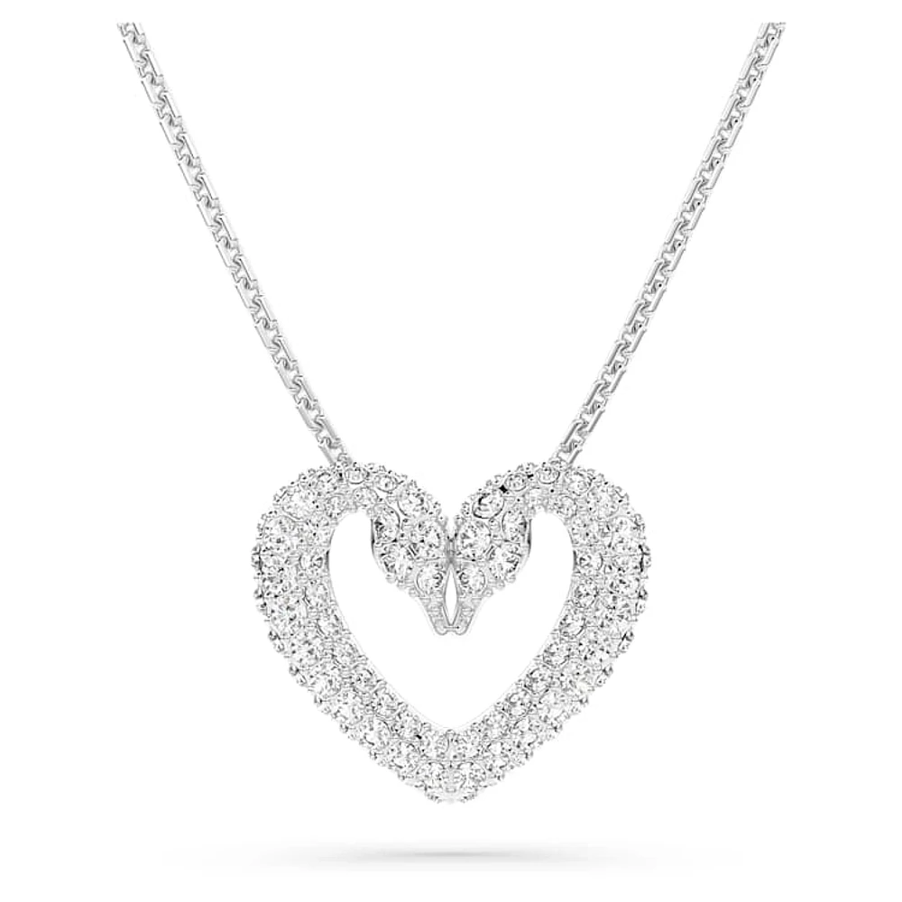 Sublima pendant, Heart, Medium, White