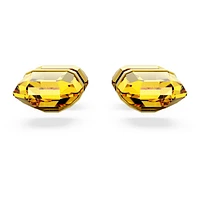 Lucent stud earrings, Yellow, Gold-tone plated by SWAROVSKI