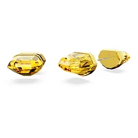 Lucent stud earrings, Yellow, Gold-tone plated by SWAROVSKI