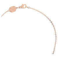 Swan Y necklace, Swan, White, Rose gold-tone plated by SWAROVSKI