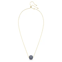 Curiosa pendant, Triangle cut, Blue, Gold-tone plated by SWAROVSKI