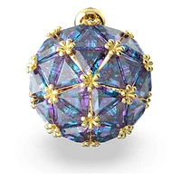 Curiosa stud earring, Single, Triangle cut, Blue, Gold-tone plated by SWAROVSKI