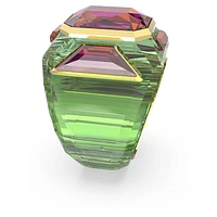 Chroma cocktail ring, Multicoloured, Gold-tone plated by SWAROVSKI