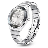 Watch, 37mm, Swiss Made, Metal bracelet, Silver Tone, Stainless steel by SWAROVSKI