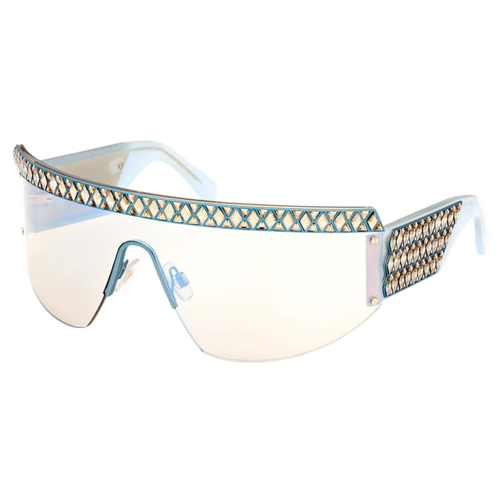 Sunglasses, Mask, Gradient tint, SK0363 30X, Blue by SWAROVSKI