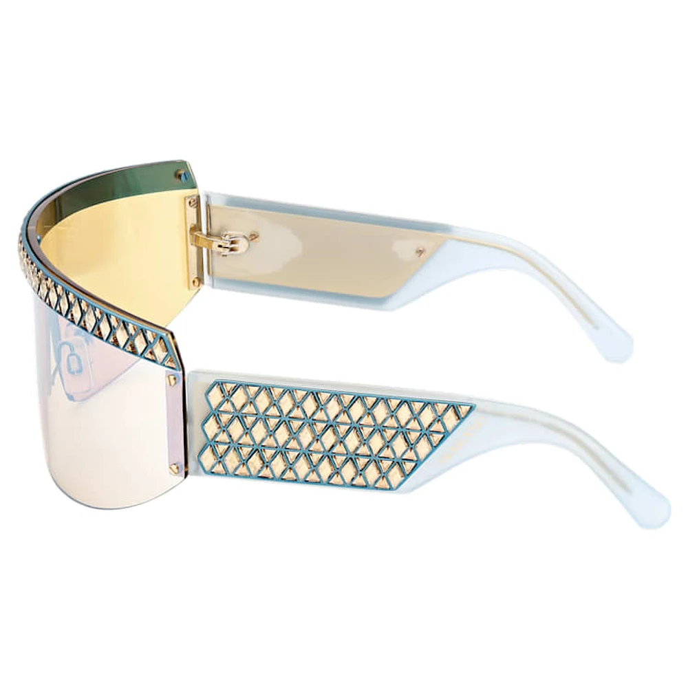 Sunglasses, Mask, Gradient tint, SK0363 30X, Blue by SWAROVSKI