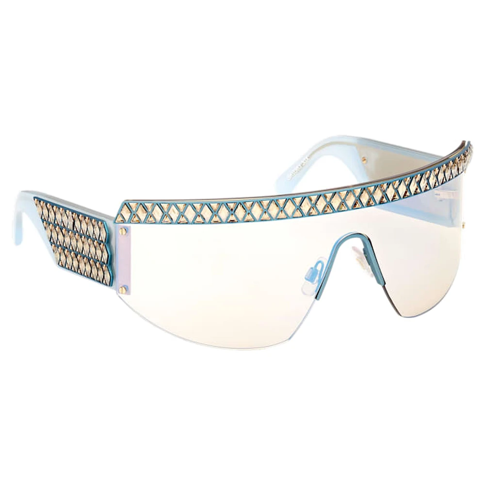 Sunglasses, Mask, Gradient tint, SK0363 30X, Blue by SWAROVSKI