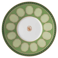 Signum coffee cup with saucer, Porcelain, Green by SWAROVSKI