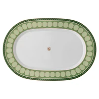 Signum platter plate, Porcelain, Large, Green by SWAROVSKI