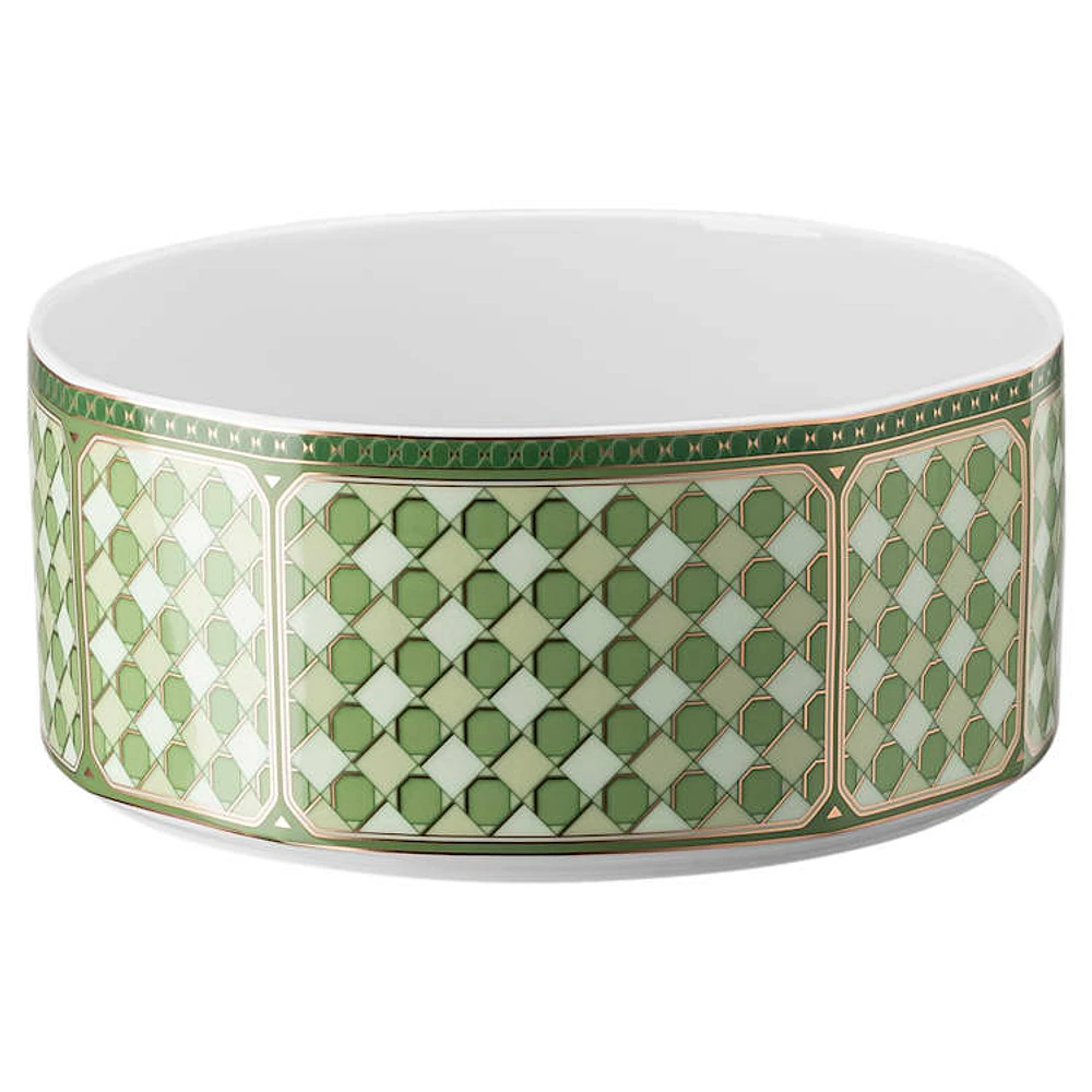 Signum bowl, Porcelain, Small, Green by SWAROVSKI