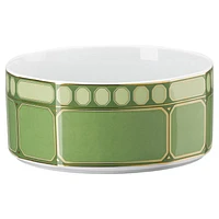 Signum cereal bowl, Porcelain, Green by SWAROVSKI