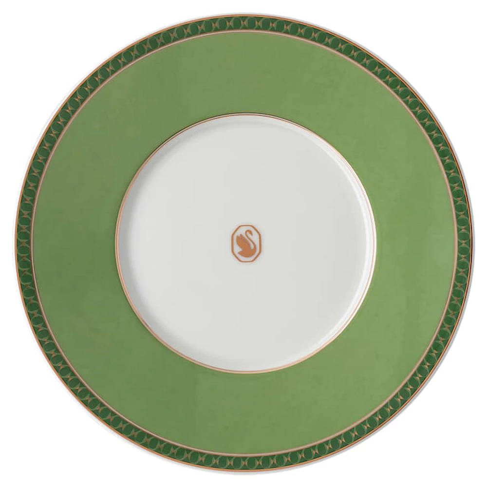 Signum cup with saucer, Porcelain, Green by SWAROVSKI