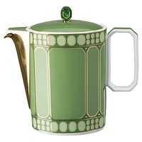 Signum coffee pot, Porcelain, Green by SWAROVSKI