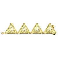 Matrix extender, Triangle cut, Yellow, Gold-tone plated by SWAROVSKI