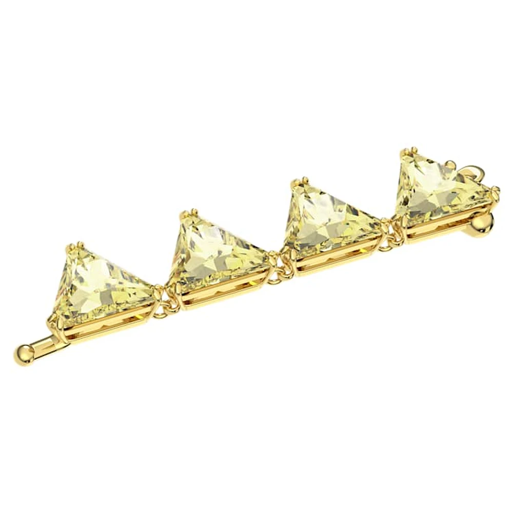 Matrix extender, Triangle cut, Yellow, Gold-tone plated by SWAROVSKI