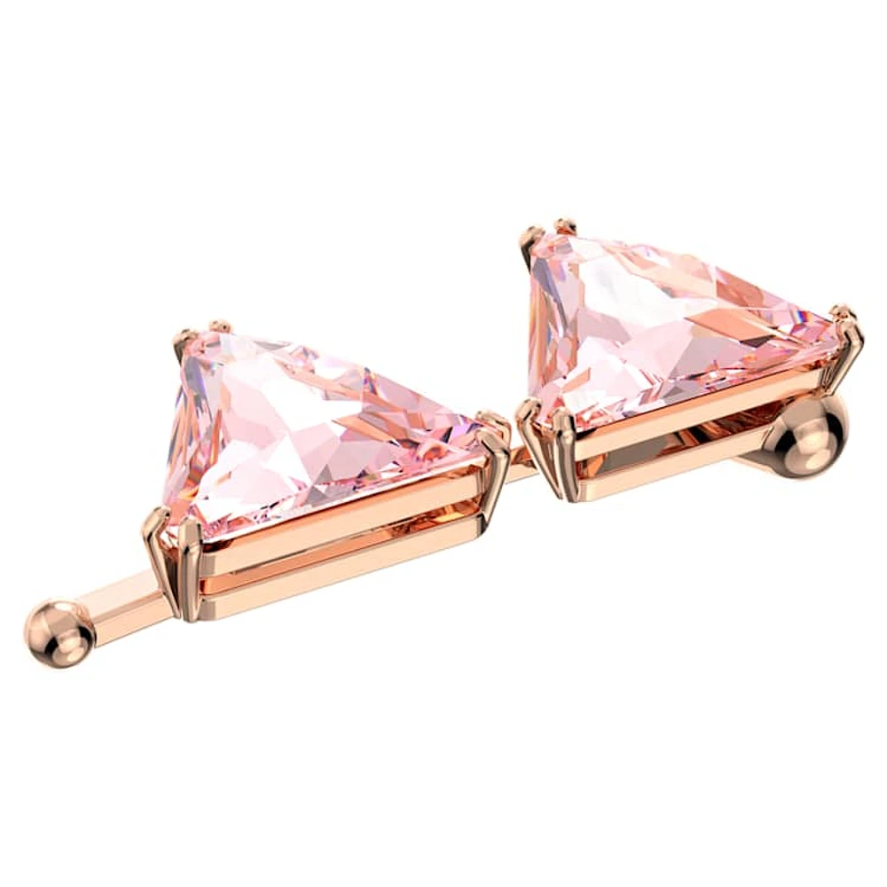 Matrix extender, Triangle cut, Pink, Rose gold-tone plated by SWAROVSKI