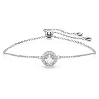 Una Angelic bracelet, Round cut, White, Rhodium plated by SWAROVSKI