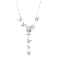 Idyllia Lilia Y necklace, Butterfly, White