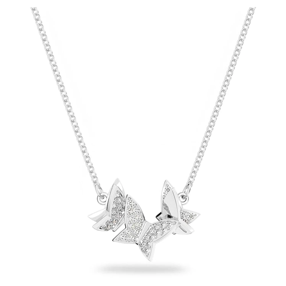 Idyllia Lilia necklace, Butterfly, White