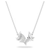 Idyllia Lilia necklace, Butterfly, White