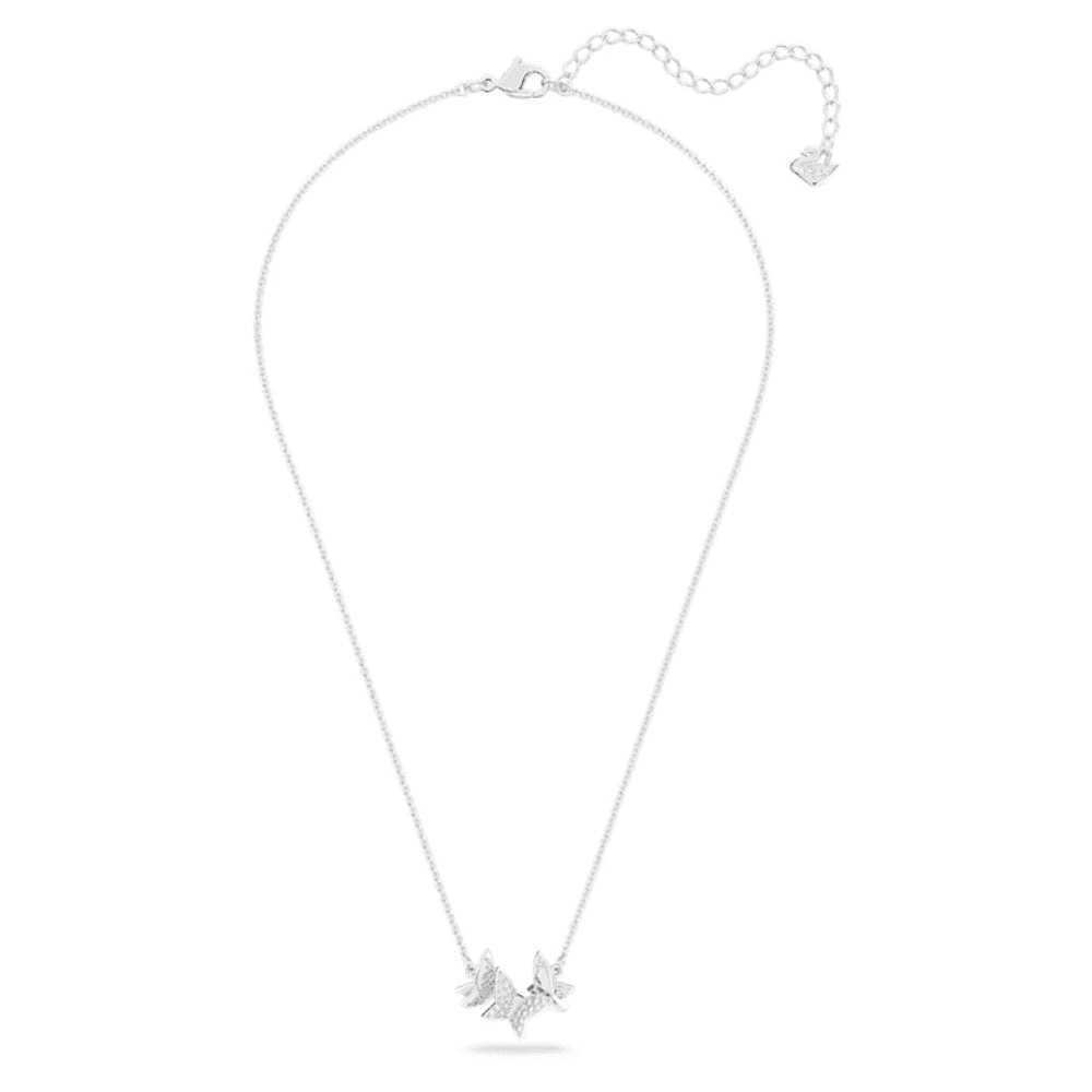 Idyllia Lilia necklace, Butterfly, White