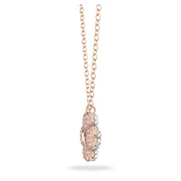 Latisha pendant, Flower, Pink, Rose gold-tone plated by SWAROVSKI