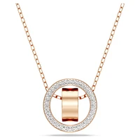 Dextera pendant, White, Rose gold-tone plated by SWAROVSKI