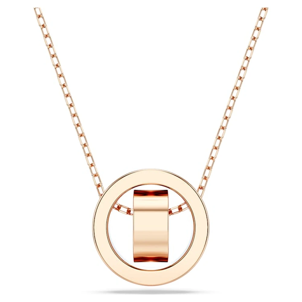 Dextera pendant, White, Rose gold-tone plated by SWAROVSKI