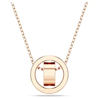 Dextera pendant, White, Rose gold-tone plated by SWAROVSKI