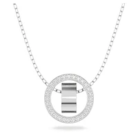 Dextera pendant, White, Rhodium plated by SWAROVSKI