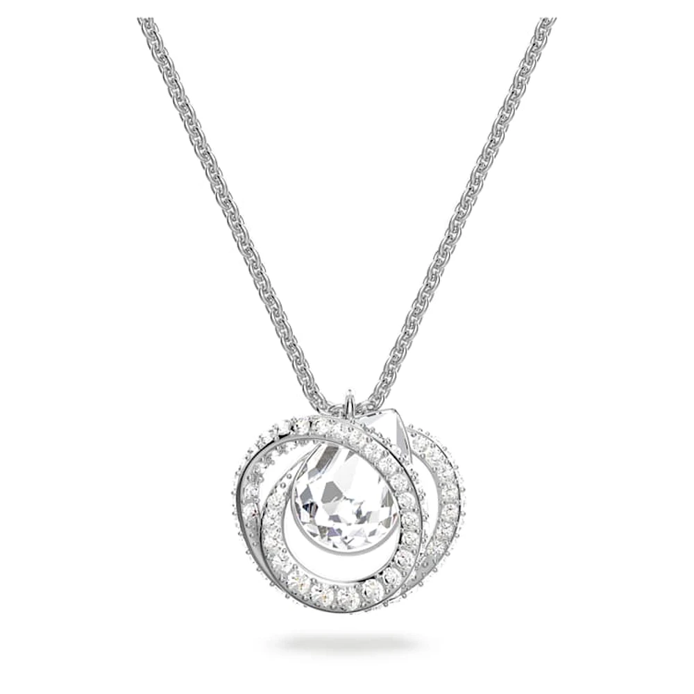 Generation pendant, White, Rhodium plated by SWAROVSKI