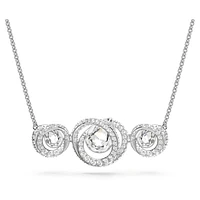 Generation necklace, White, Rhodium plated by SWAROVSKI