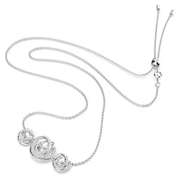 Generation necklace, White, Rhodium plated by SWAROVSKI