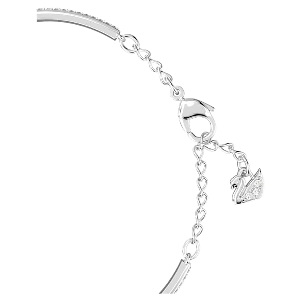 Generation bangle, White, Rhodium plated by SWAROVSKI