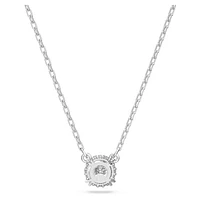 Stilla pendant, Round cut, White, Rhodium plated by SWAROVSKI