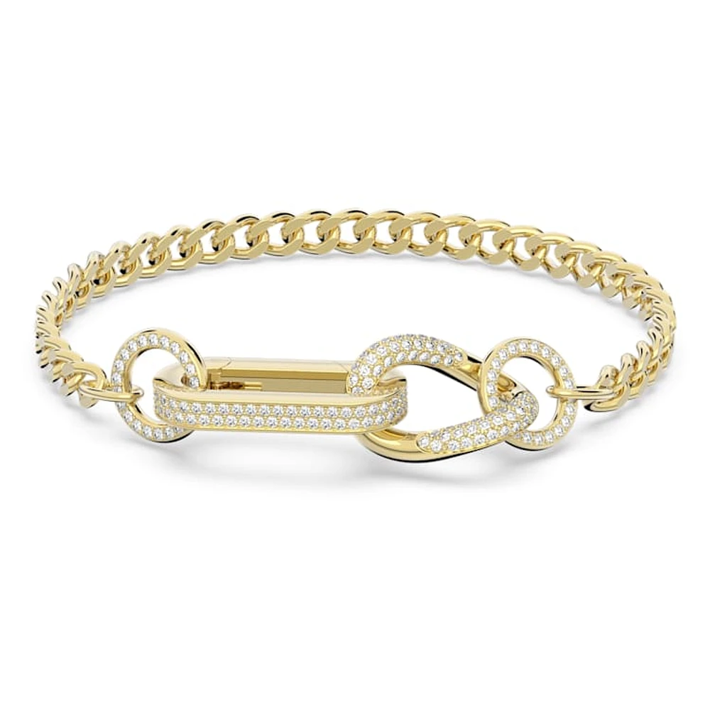 Dextera bracelet, Pavé, Mixed links, White