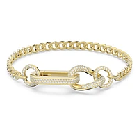 Dextera bracelet, Pavé, Mixed links, White