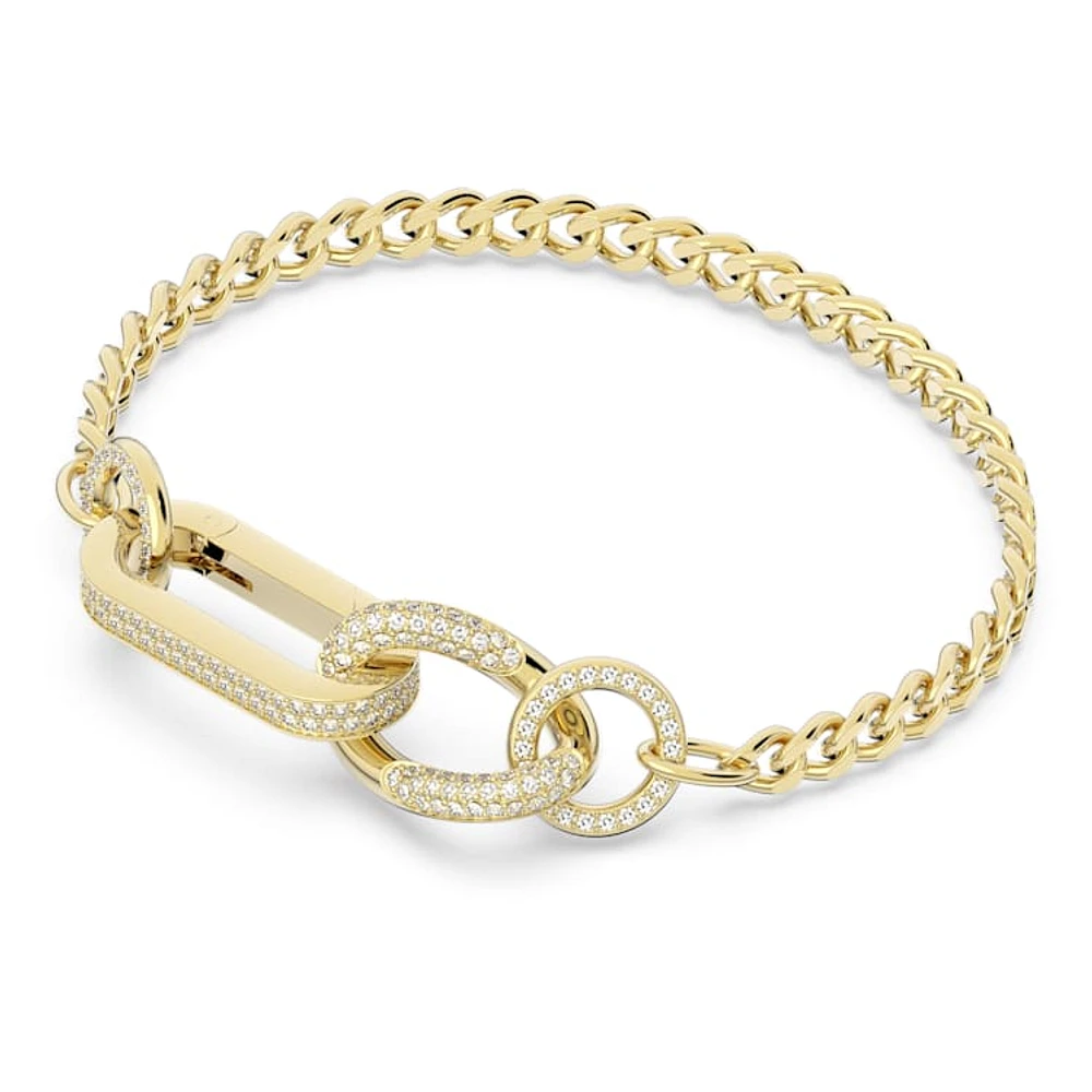 Dextera bracelet, Pavé, Mixed links, White