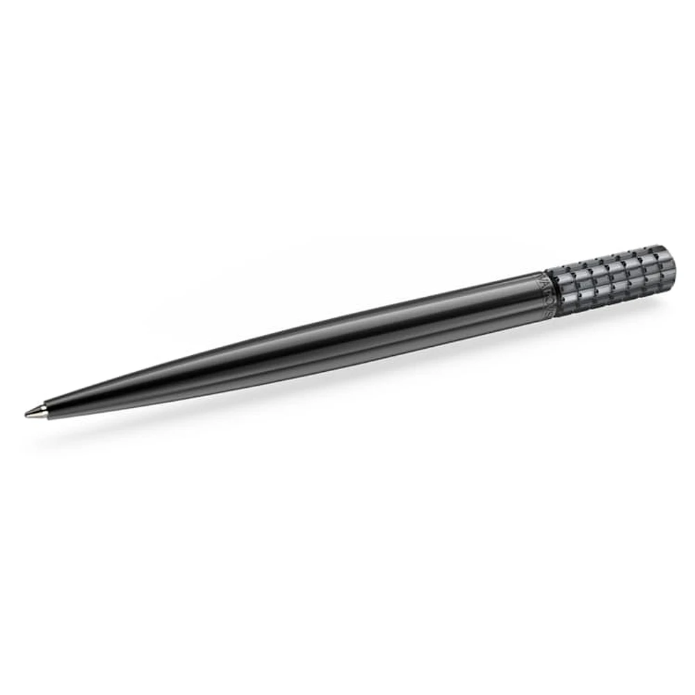 Ballpoint pen, Black, Black lacquered by SWAROVSKI