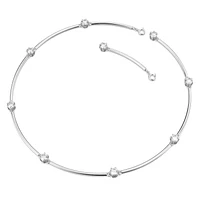 Constella necklace, Round cut, White, Rhodium plated by SWAROVSKI