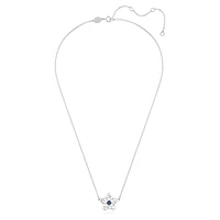 Stella pendant, Mixed cuts, Star, Blue, Rhodium plated by SWAROVSKI