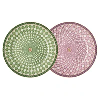 Signum plate set, Porcelain, Medium, Multicoloured by SWAROVSKI