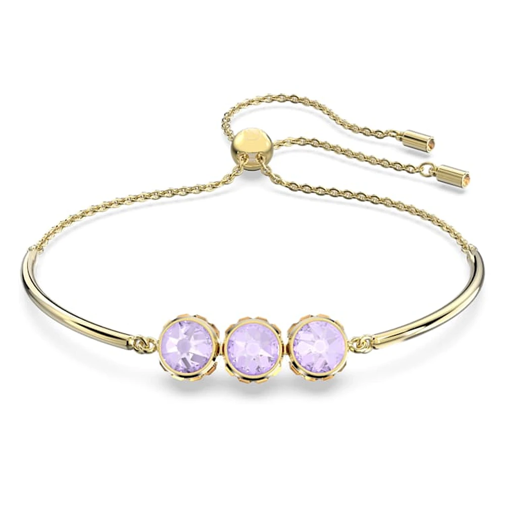 Chroma bracelet, Round cut, Multicoloured, Gold-tone plated by SWAROVSKI