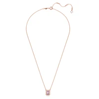 Una necklace, Octagon cut, Purple, Rose gold-tone plated by SWAROVSKI