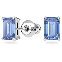 Una set, Octagon cut, Blue, Rhodium plated by SWAROVSKI