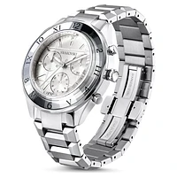 Watch, 39mm, Swiss Made, Metal bracelet, Silver Tone, Stainless steel by SWAROVSKI