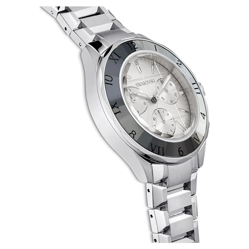 Watch, 39mm, Swiss Made, Metal bracelet, Silver Tone, Stainless steel by SWAROVSKI