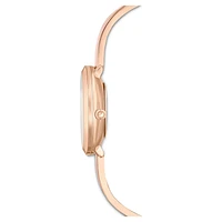 Crystalline Delight watch, Swiss Made, Metal bracelet, Pink, Rose gold-tone finish by SWAROVSKI