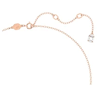 Dextera pendant, Octagon shape, White, Rose gold-tone plated by SWAROVSKI